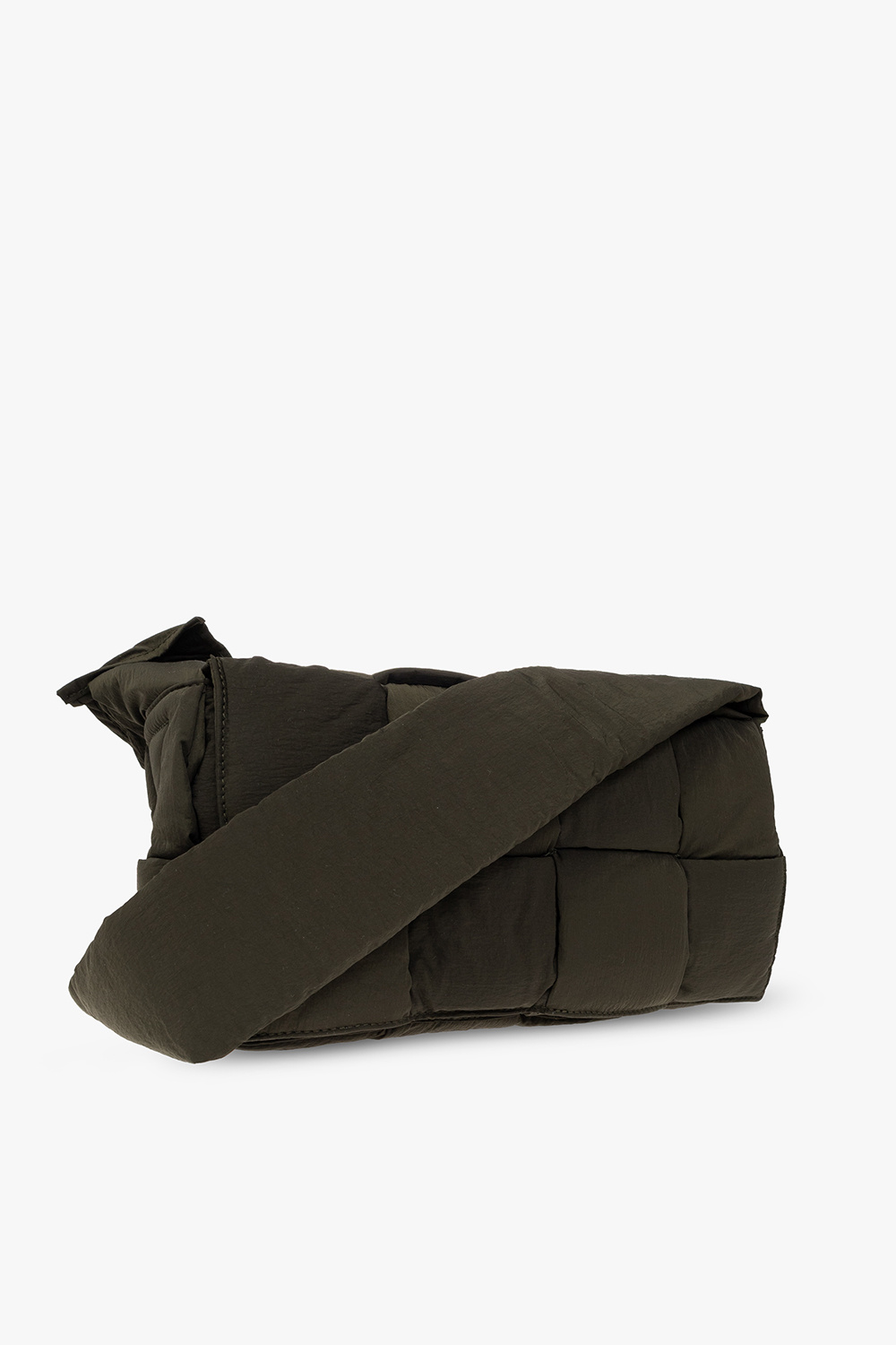 Green 'Padded Tech Cassette Small' shoulder bag Bottega